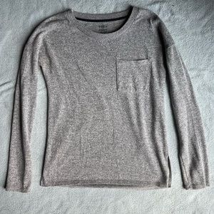 soft grey crewneck sweater